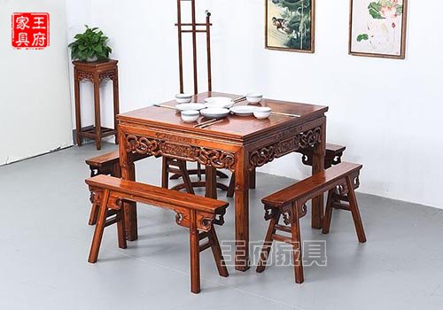 实木中式餐桌椅