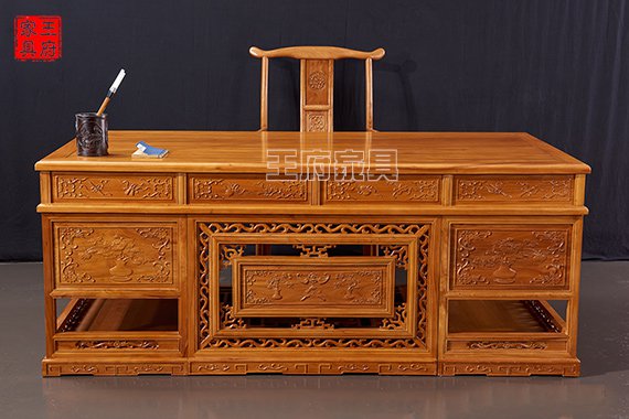 老榆木中式实木书桌